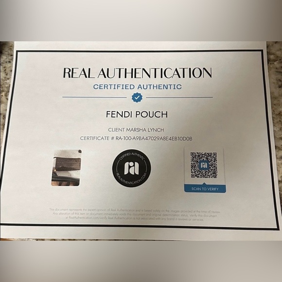 Fendi Tan Monogram Clutch/Pouch with COA - Picture 12 of 12